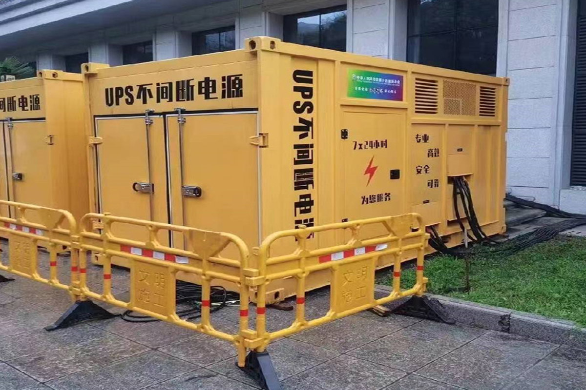 大洼发电机租赁施工现场